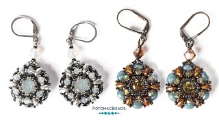 Wonder Wheel Earrings  DIY Jewelry Making Tutorial by PotomacBeads [upl. by Wobniar597]