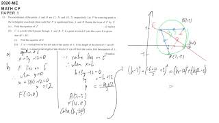 DSE maths Canotta Mock 2020 13 locus coordinate geometry equation of circle [upl. by Senga508]