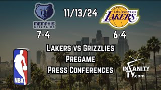 Lakers vs Grizzlies Full Pre amp Post Game News Conferences [upl. by Uhej220]