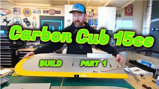 Hangar 9 Carbon Cub 15cc BUILD Part 1 [upl. by Heyward888]