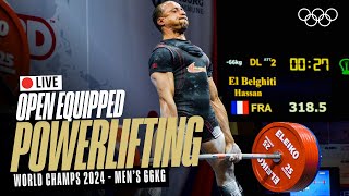 🔴 LIVE Powerlifting  Mens 66kg  World Open Equipped Championships [upl. by Auoz]