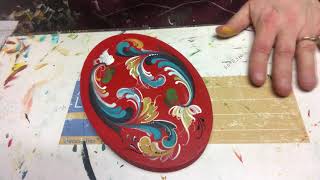 Freehand Detailing Telemark Rosemaling Tutorial  Art of Lise  ASMR and Pandemic Therapy [upl. by Nhguavaj]