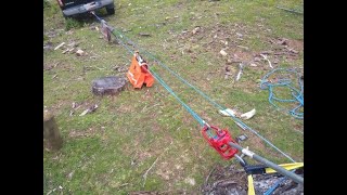 Hand Winching a 4WD  Quad line pull using a snatch block  More Power Puller Wyeth Scott [upl. by Ridglea]