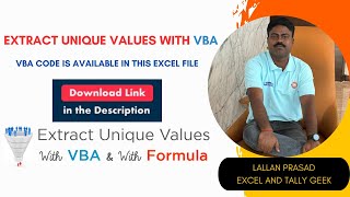 How to extract unique values in Excel with VBA  VBA Scripting Dictionary Tutorial  With VBA Code [upl. by Nylhsoj]