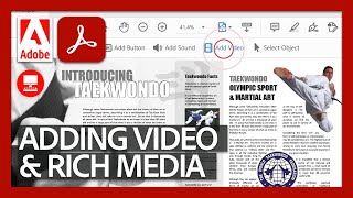 Add Video amp Rich Media to a PDF  Acrobat DC for Educators [upl. by Noivax299]