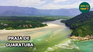 PRAIA DE GUARATUBA  PARAÍSO DE BERTIOGA PRAIA COM RIO E PISCINAS NATURAIS [upl. by Yelsnia]