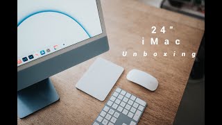 The New 24quot iMac Unboxing amp First Look  Blue [upl. by Erbe]