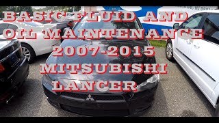 How to Check your Mitsubishi Lancer Fluids 20072015 [upl. by Pinto]