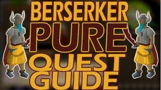 OSRS In Depth BERSERKER PURE QUEST GUIDE  What Quests to do When Making a Berserker Pure [upl. by Adnopoz]