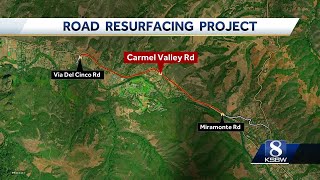 Road resurfacing project begins in Carmel Valley [upl. by Mackey934]