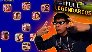 JUGANDO con PLANTILLA FULL LEGENDARIOS 🔥  eFootball 2022 Mobile [upl. by Nilo]