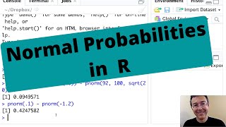 Computing Normal Probabilities Using R [upl. by Ecienal]