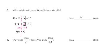 Matematik 1a Nationellt prov HT 2016 del B Lösningar [upl. by Ramled]