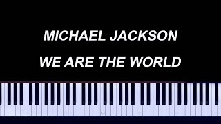 Michael Jackson  We Are The World Easy Piano Tutorial [upl. by Katzir]