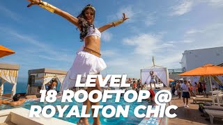 Royalton Chic Cancun Level 18 rooftop is LIT [upl. by Adnav]