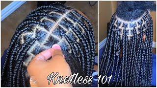 How To Get The Perfect Knotless Braids  Took 4 HOURS  •BraidsByTyTi [upl. by Olzsal]