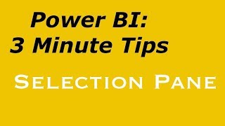 Power BI 3 Minute Tips  Selection Pane with Bookmarks [upl. by Coffey]