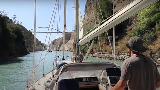 Submersible Bridge at Corinth Canal Greece [upl. by Hayarahs]