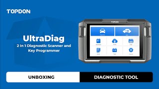 TOPDON UltraDiag  Unboxing  2in1 Diagnostic Scanner And Key Programmer Tool [upl. by Maretz]