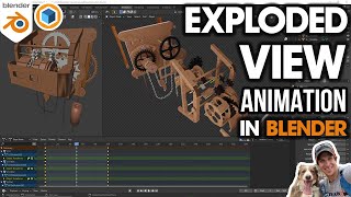 How to Create an EXPLODED VIEW ANIMATION in Blender [upl. by Gnehp]