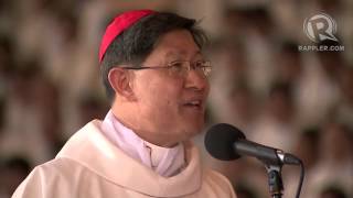 Cardinal Luis Tagle sends a message to Pope Francis [upl. by Macnamara]