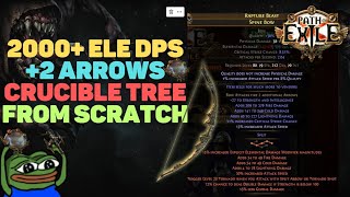 Crafting a 2k DPS 2 Arrow Elemental Bow FROM SCRATCH 321 PoE Crucible [upl. by Hanley563]