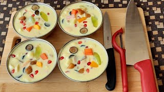 Fruit Custard Recipe by My Jain Recipes [upl. by Ariamat94]