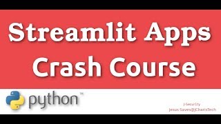 Streamlit Python Tutorial Crash Course [upl. by Raddie393]