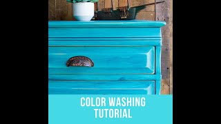 Color Washing Technique for Painted Furniture [upl. by Atinniuq]