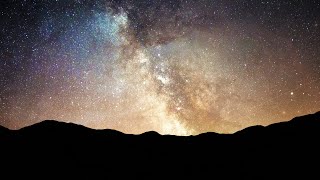 Bright Shining Stars in Night Sky and Milky Way Galaxy Time Lapse 4K UHD 60fps 1 Hour Video Loop [upl. by Mylor247]