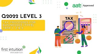 AAT Q2022 Level 3 Tax Processes for Businesses TPFB  Task 1 2 amp 3  First Intuition [upl. by Rednijar]