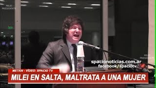 Acusan de maltratador a Javier Milei por decirle burra a una periodista 260618 [upl. by Atlee]