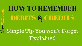 How to easily Remember DEBITS and CREDITS  Simple Tip  Accounting Basics [upl. by Nomyar802]