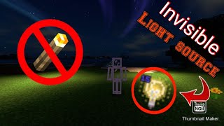 How to make Invisible Light Source in Minecraft [upl. by Srednas]