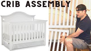 How to CRIB ASSEMBLY  Baby Crib Assembly Instructions  EDDIE BAUER Crib from Target [upl. by Clem505]