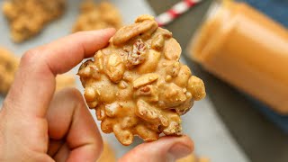 KETO Peanut Butter Nut Cluster Fat Bombs  ONLY 4 INGREDIENTS NEEDED [upl. by Doralynn]