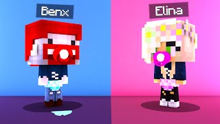 Benx BABY vs Elina BABY  Minecraft [upl. by Ietta408]