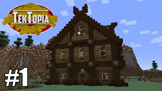 TekTopia 1  Getting Started Minecraft Villager Mod [upl. by Htelimay]