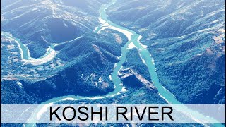 Aerial tour of Koshi River कोशी नदी to River Ganga virtual journey [upl. by Eruot]