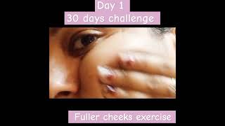 30 days fuller cheeks exercise challenge day 1 fullercheeks faceyoga yoga face exercise cheeks [upl. by Ahsener]