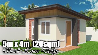 5m x 4m 20 sqm SMALL HOUSE DESIGN with 1 BEDROOM [upl. by Alludba]