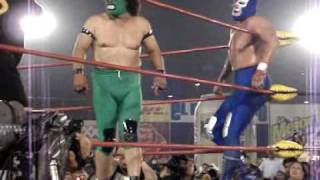 BLUE DEMON JR VS ESPECTRO JR MASCARA VS MASCARA 1RA PARTE [upl. by Sclater]