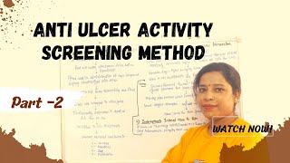 Screening method of Anti Ulcer Activity  Stress ulcer model  Indomethacin induced ulcers in rats [upl. by Htiel]