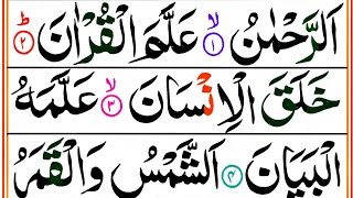 Surah Ar Rahman Full  Surah Rehman Full HD Colour Coded Arabic Text  سورة الرحمن رنگین تجویدی [upl. by Rafferty554]