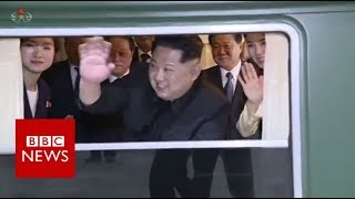 Inside train used by Kim Jongun to travel to China  BBC News [upl. by Sirenay601]