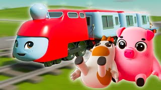 Animals Train Song  KARAOKE  BEST OF LELLOBEE  Sing Along With Me  Kids Songs [upl. by Cleo276]