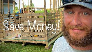 Building a 12x16 Shed Using Repurposed Pallets – BudgetFriendly DIY Project Part 1 [upl. by Rianon846]