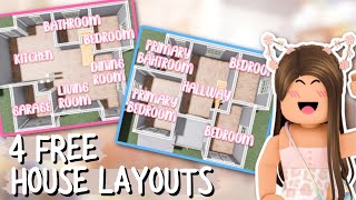 🏠 4 FREE TWOSTORY HOUSE LAYOUT IDEAS FOR BLOXBURG  Free To Use Roblox Bloxburg  Axrielii [upl. by Eleanor]