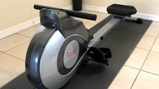 Sunny Health amp Fitness SFRW5515 Magnetic Rowing Machine [upl. by Joannes]