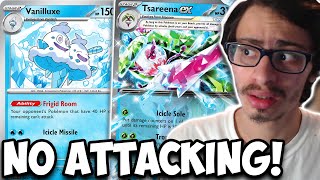 Tsareena ex amp Vanilluxe Completely STOPS Your Opponents From Attacking Coldest Deck On PTCGL [upl. by Yrac]